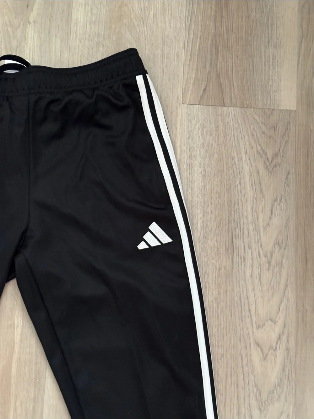 adidas Black Jogger Sweatpants with White 3-Stripes